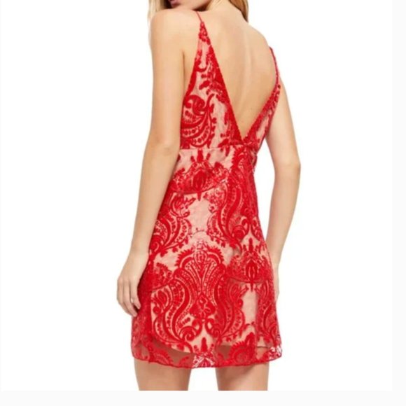 ⭐️ Embroidered Tapestry V Neck Low Cut Boho Peasant Hipster Hippie Mini Dress - Picture 2 of 10